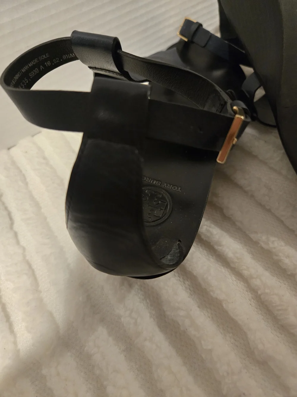 Tory Burch Black Miller Thong Sandals